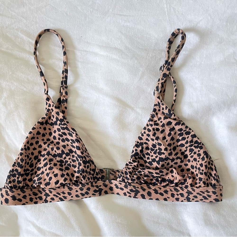 CALI DREAMING leopard print bikini top XS